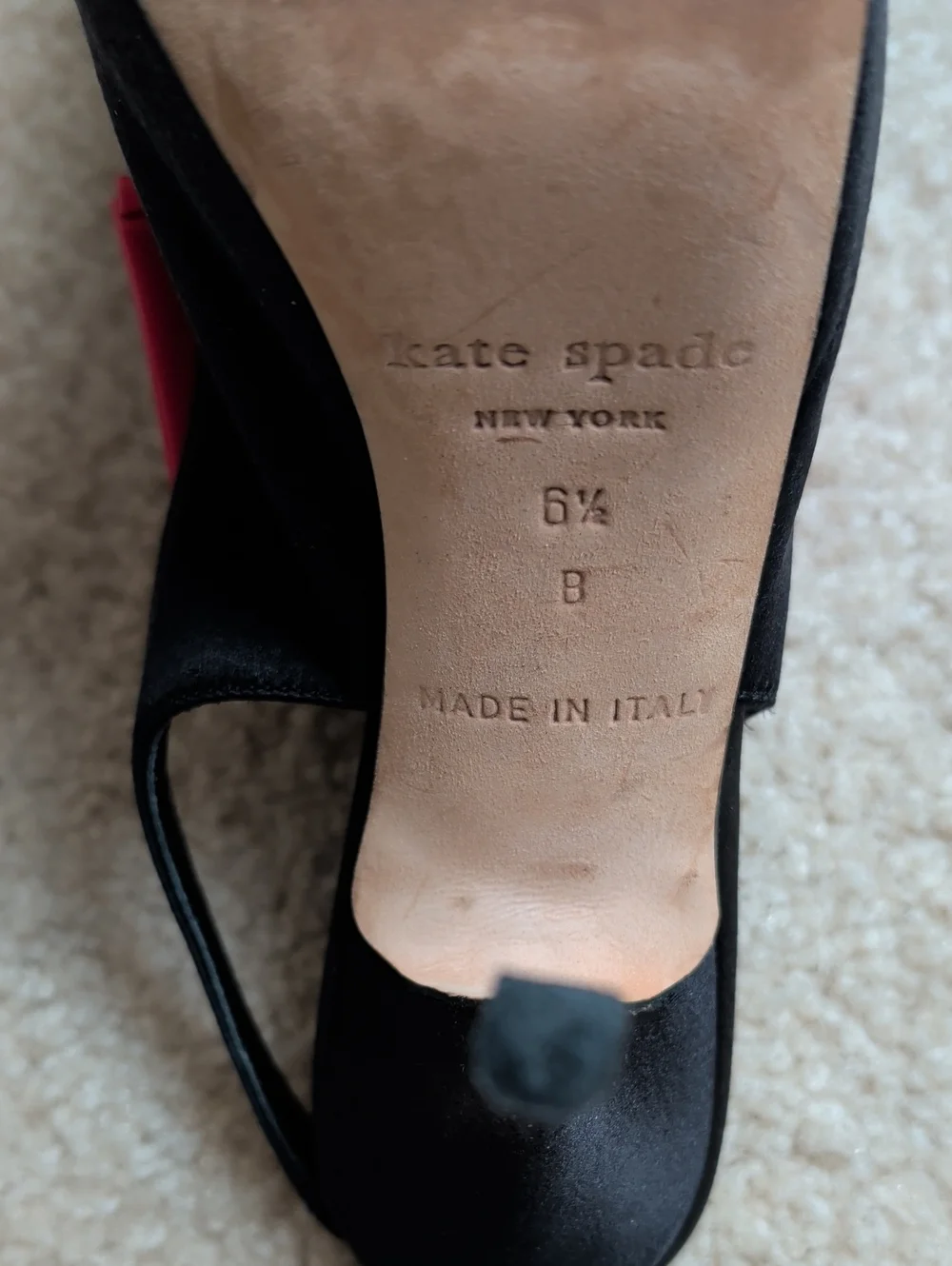Pretty Black And Red Satin Kate Spade Heels 👠